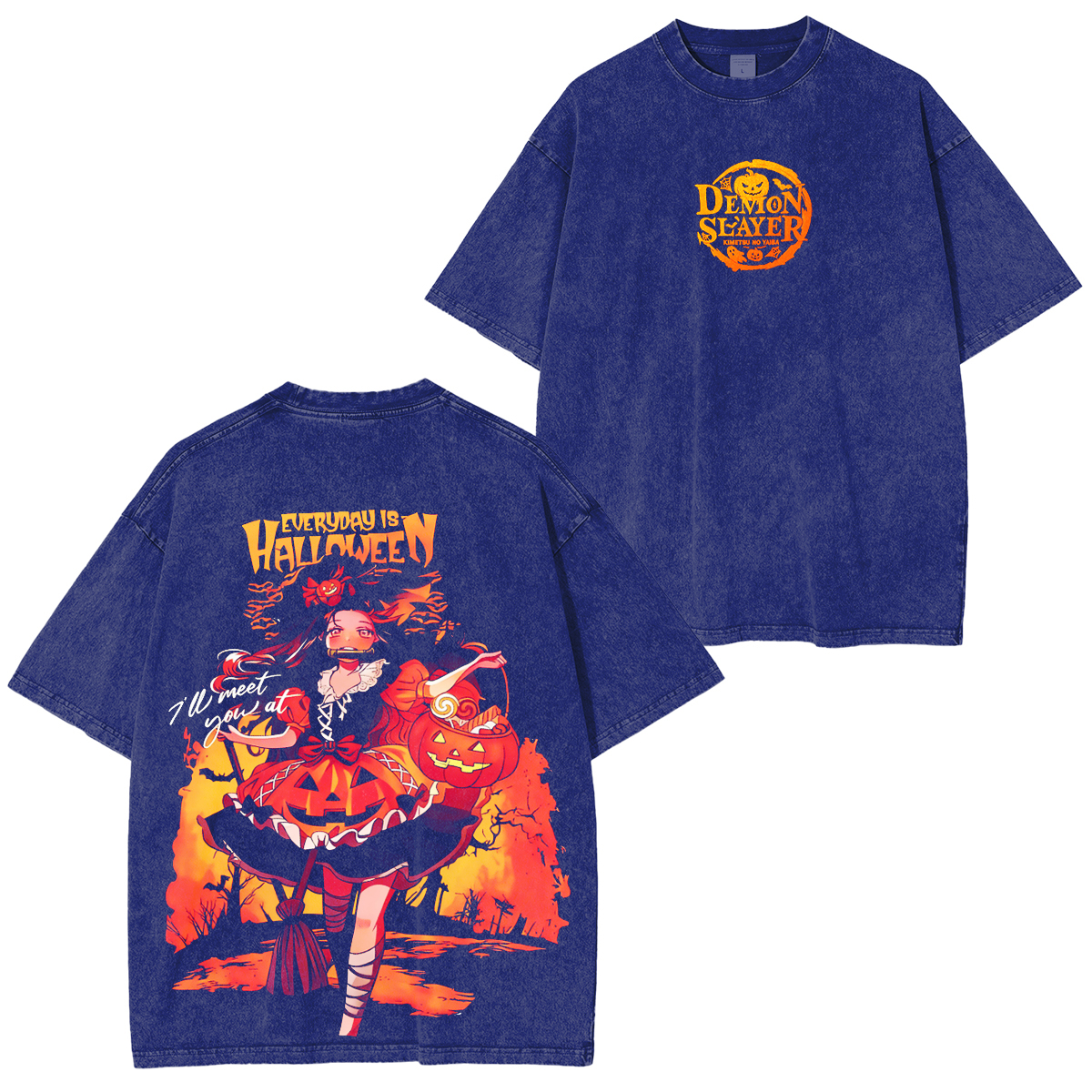 Nezuko Halloween Unisex Washed T-Shirt