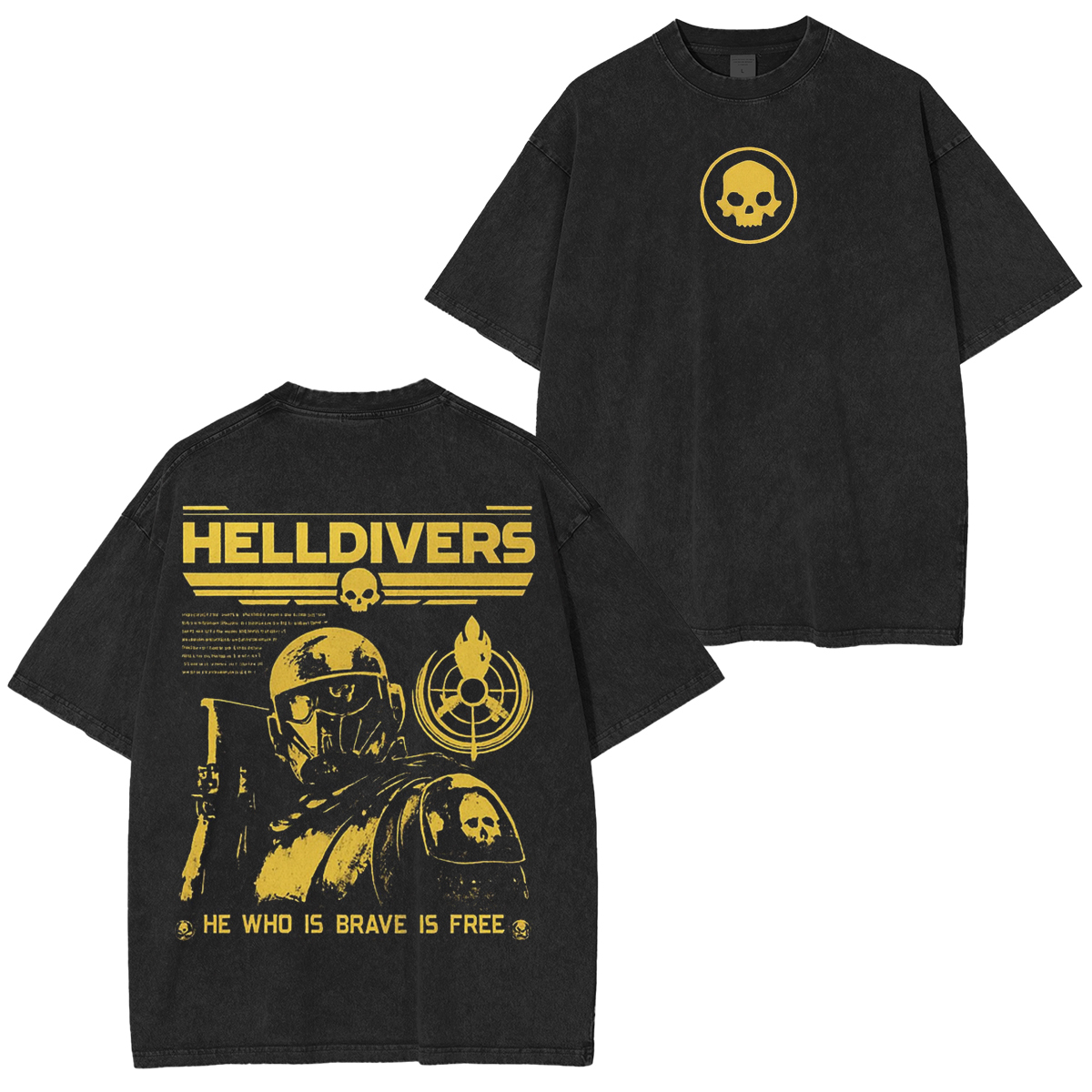 Helldivers 2 Vintage Unisex Washed T-Shirt