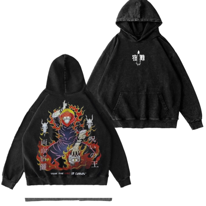 Jujutsu Kaisen Sukuna Vintage Oversized T-shirt/Crewneck/Hoodie