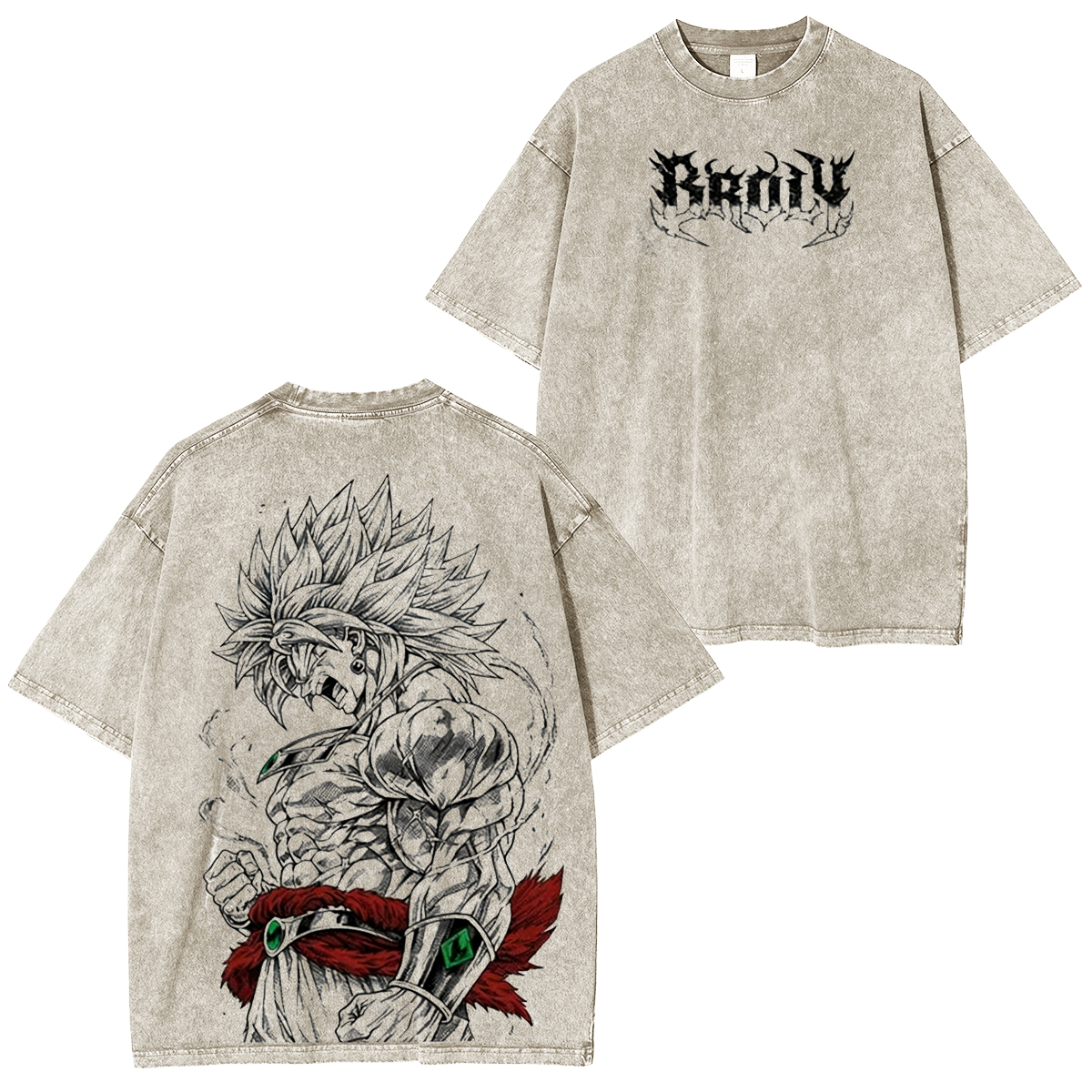 Dragon Ball Broly The Legendary DBZ  Vintage Unisex  Washed T-Shirt