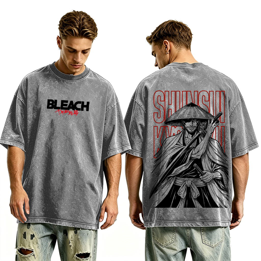Bleach Shunsui Kyoraku washed T-shirt/Crewneck/Hoodie