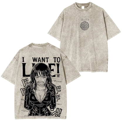 One Piece Nico Robin Manga Strip Anime Pirate Mens T-shirt/Crewneck/Hoodie