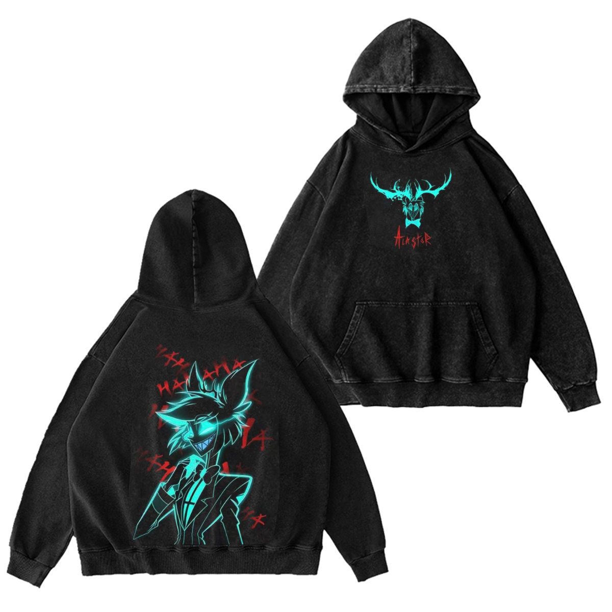 Vibrant Neon Alastor Hawaiian Oversized Unisex T-shirt/Crewneck/Hoodie