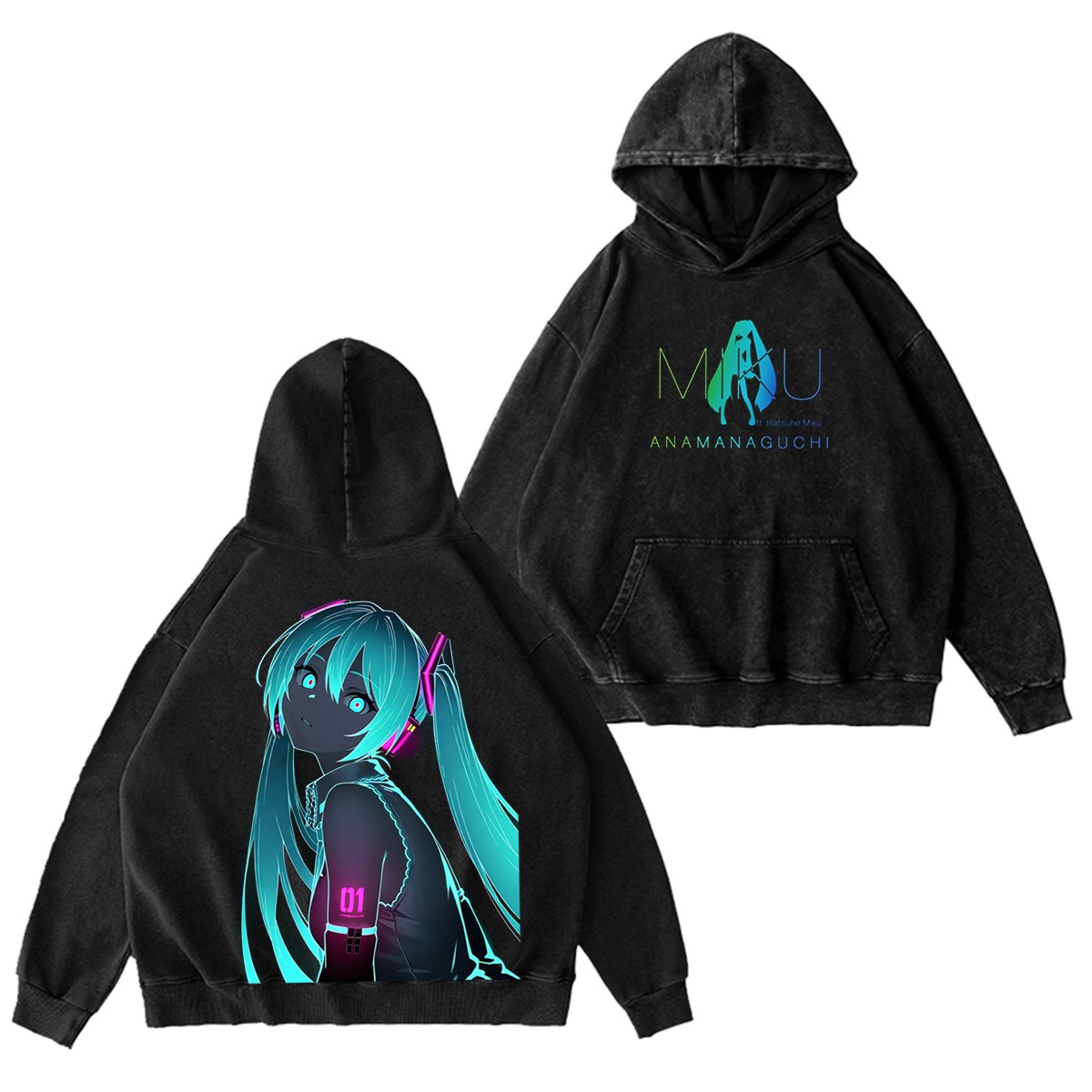 Hatsune Miku Vintage Washed T-shirt/Crewneck/Hoodie