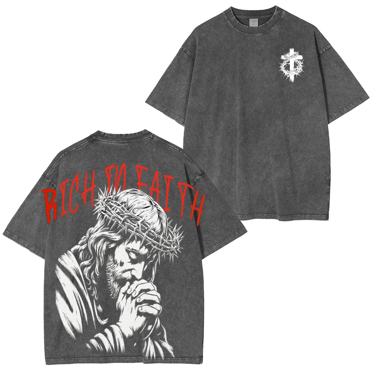 Faith isn��t quiet Unisex Washed T-Shirt