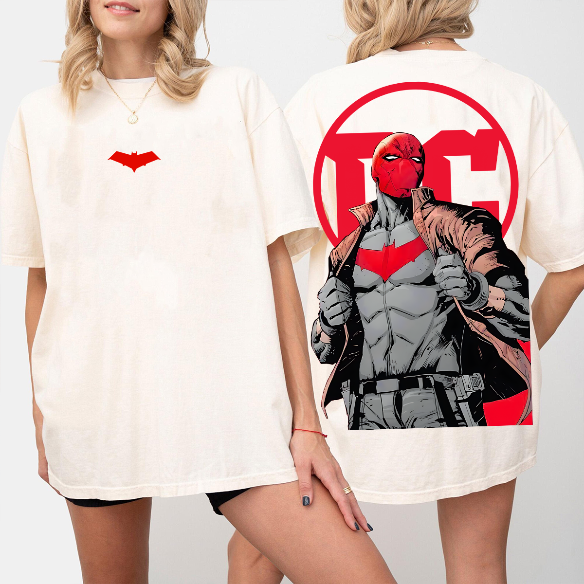 Red Hood Graphic Unisex Washed T-Shirt