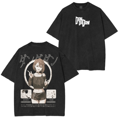 Momo Ayase Dandadan Anime Manga Vintage Unisex Washed T-Shirt