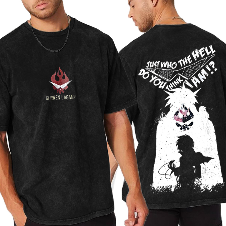 Tengen Toppa Gurren Lagann Anime Washed Unisex T-Shirt