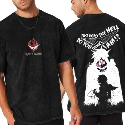 Tengen Toppa Gurren Lagann Anime Washed Unisex T-Shirt