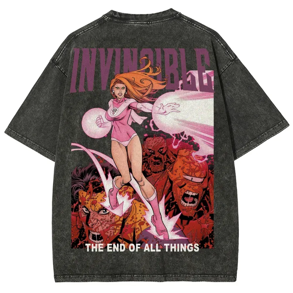 Invincible Unisex Fit Washed T-Shirt 2503012641