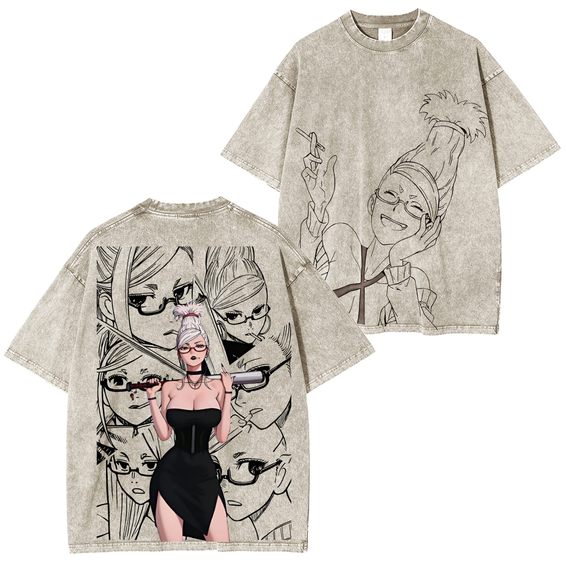 Seiko Ayase-Dandadan Vintage Unisex Washed T-Shirt