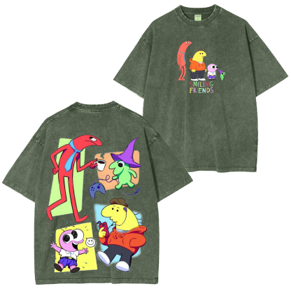 Smiling Friends Vintage  Washed T-shirt/Crewneck/Hoodie