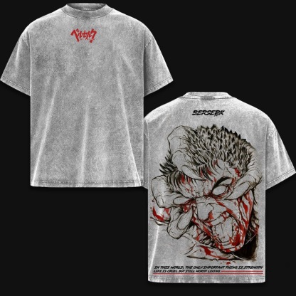 Black Clover Anime Double Vintage Washed T-shirt/Crewneck/Hoodie