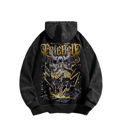 Frieren Beyond Journeys End Elf Anime Unisex Washed Hoodie