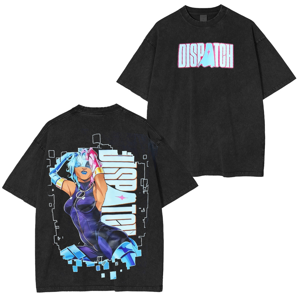 Retro Guitar Solo Cartoon Character Oversized Washed T-shirt/Crewneck/