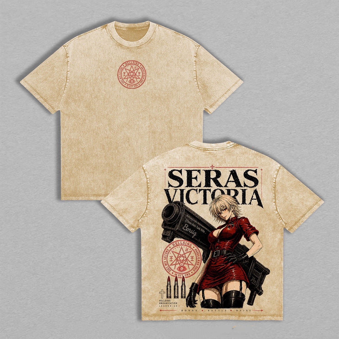 Seras Victoria Hellsing Unisex  Washed T-Shirt