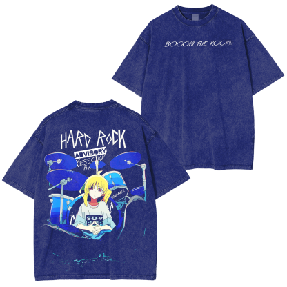 Nijika Ijichi Drummer  Oversized  Washed  Vintage T-Shirt