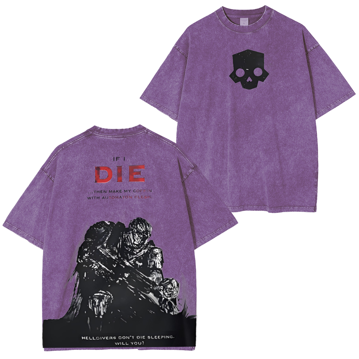 Helldivers Oversized  Washed  Vintage Tee