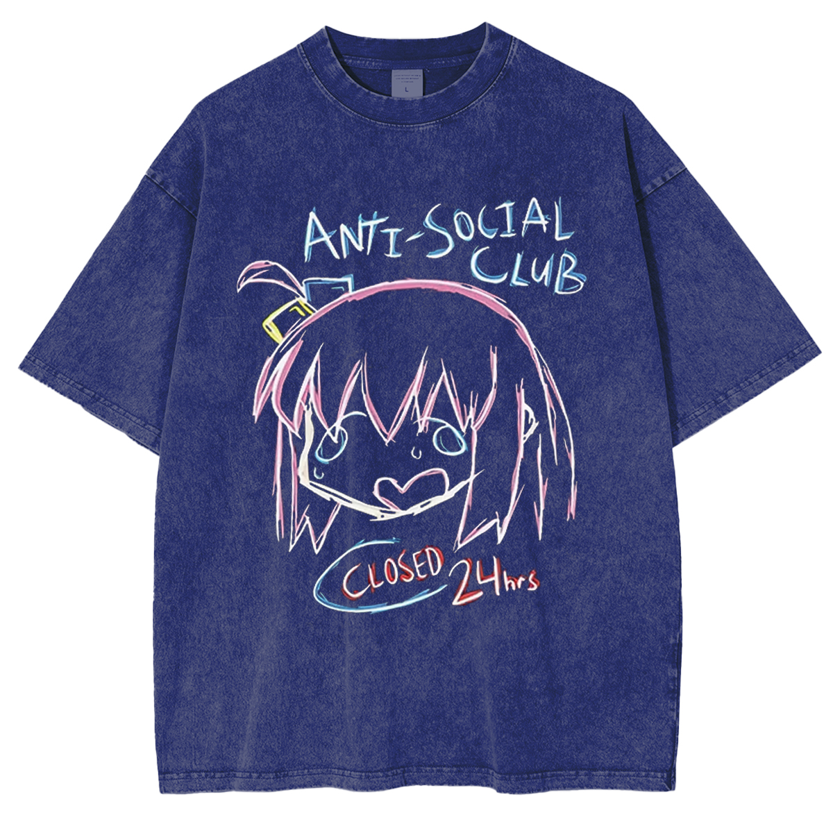 Bocchi The Rock Oversized Unisex Washed T-Shirt