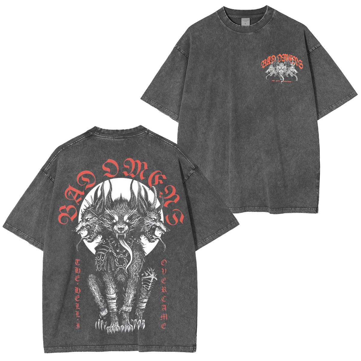 Bad Omens Metalcore Cerberus Unisex Washed T-Shirt