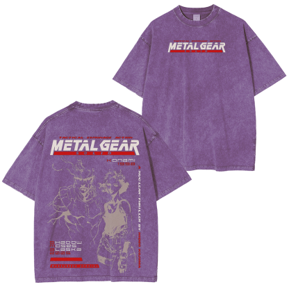 Metal Gear Solid Tactical Espionage Action Vintage Unisex Washed T-Shirt