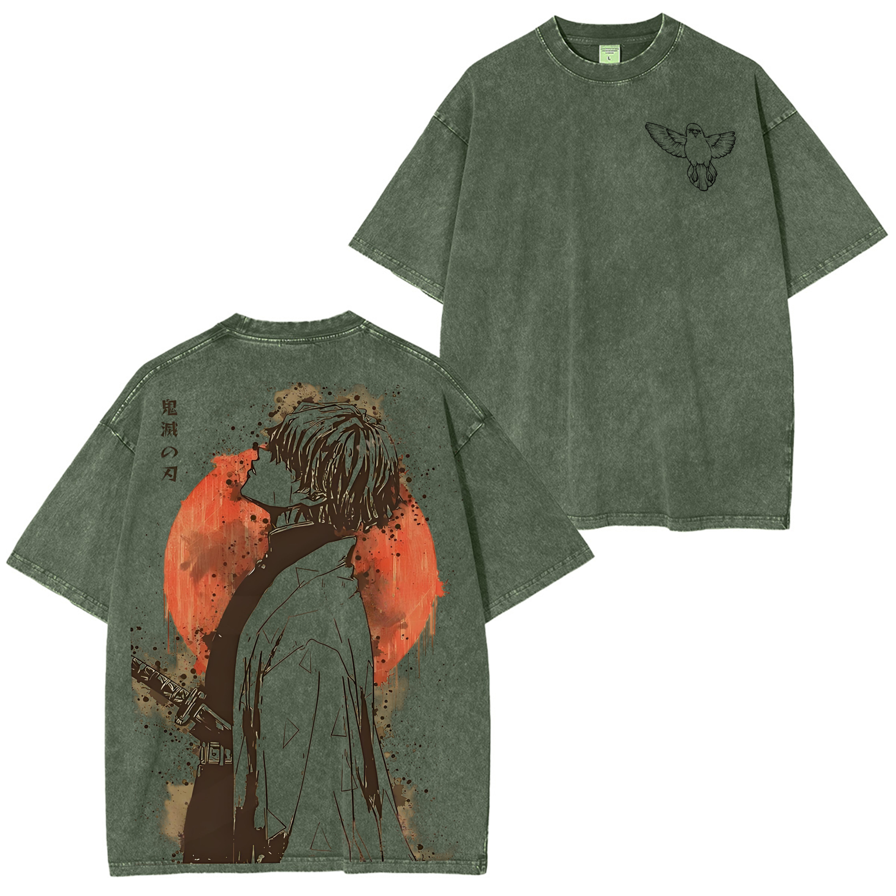 Demon Slayer Kimetsu no Yaiba Anime Washed T-Shirt