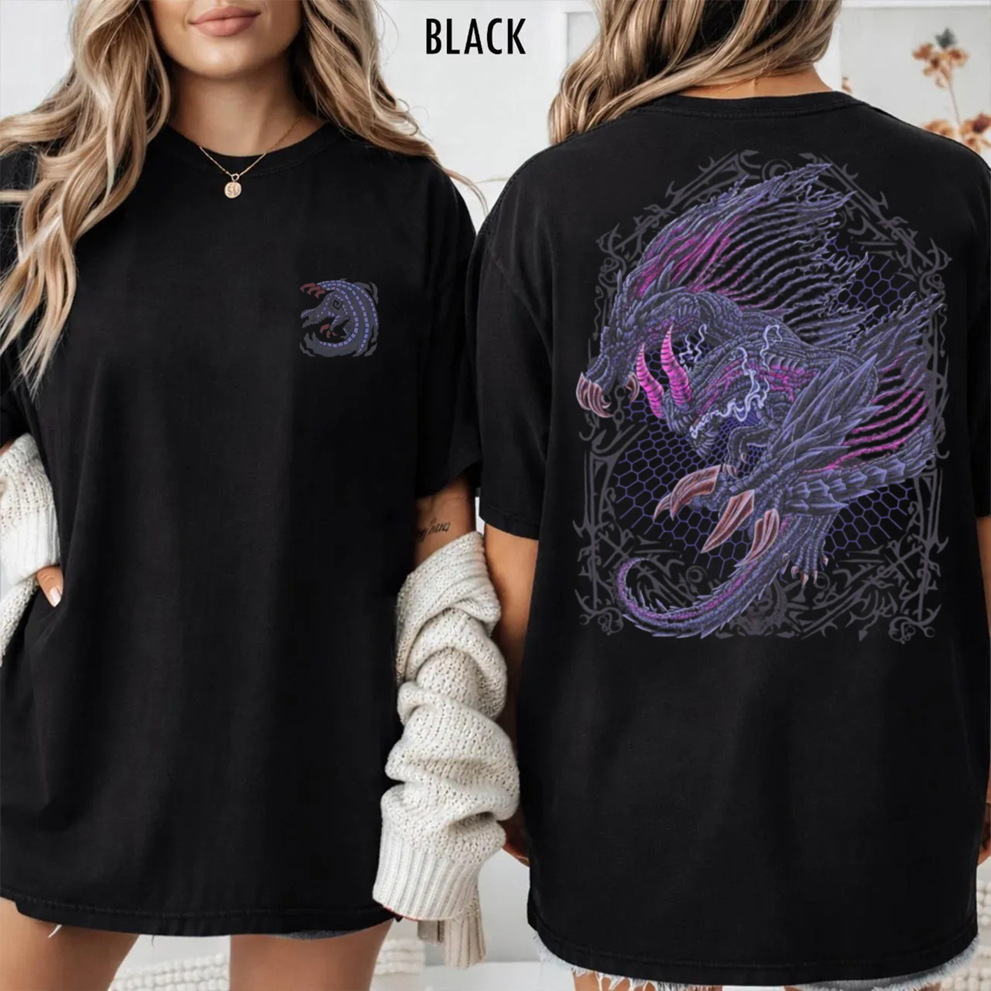 Monster Hunter Tigrex the Roaring Wyvern Unisex Washed T-Shirt