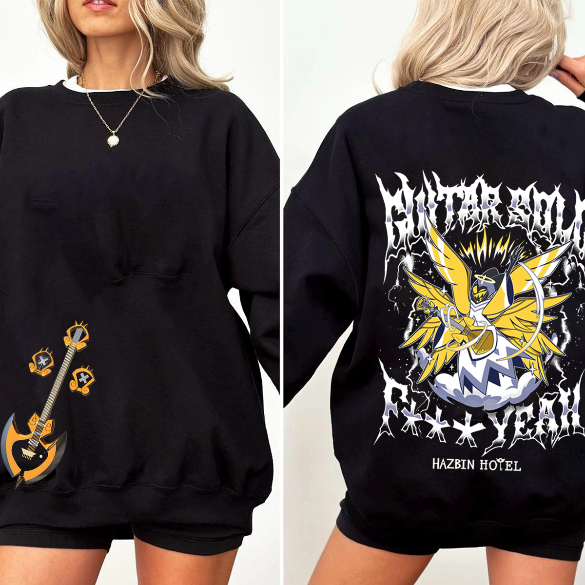 Hazbin Hotel Guitar Solo Adam Mineral Oversized Unisex T-shirt/Crewneck/Hoodie