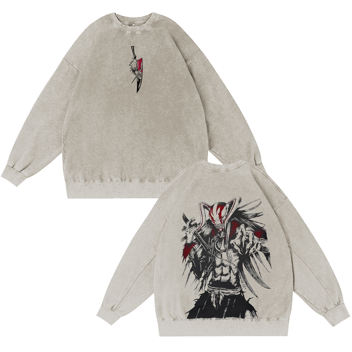 Bleach Ichigo Kurosaki Anime Washed T-shirt/Crewneck/Hoodie