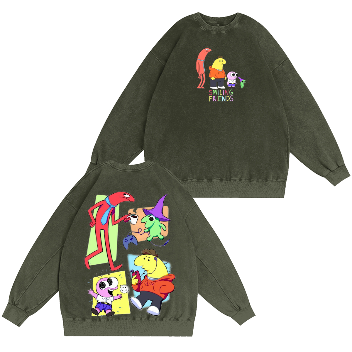 Smiling Friends Vintage  Washed T-shirt/Crewneck/Hoodie
