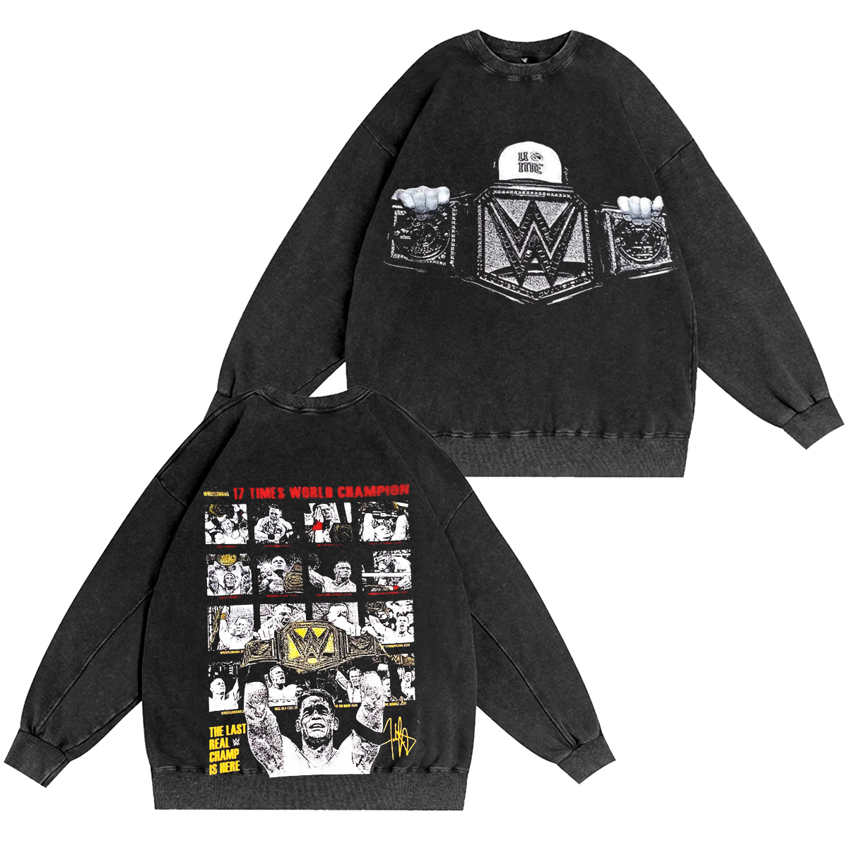 John Cena 17x Champion WWE Legacy Oversized T-shirt/Crewneck/Hoodie