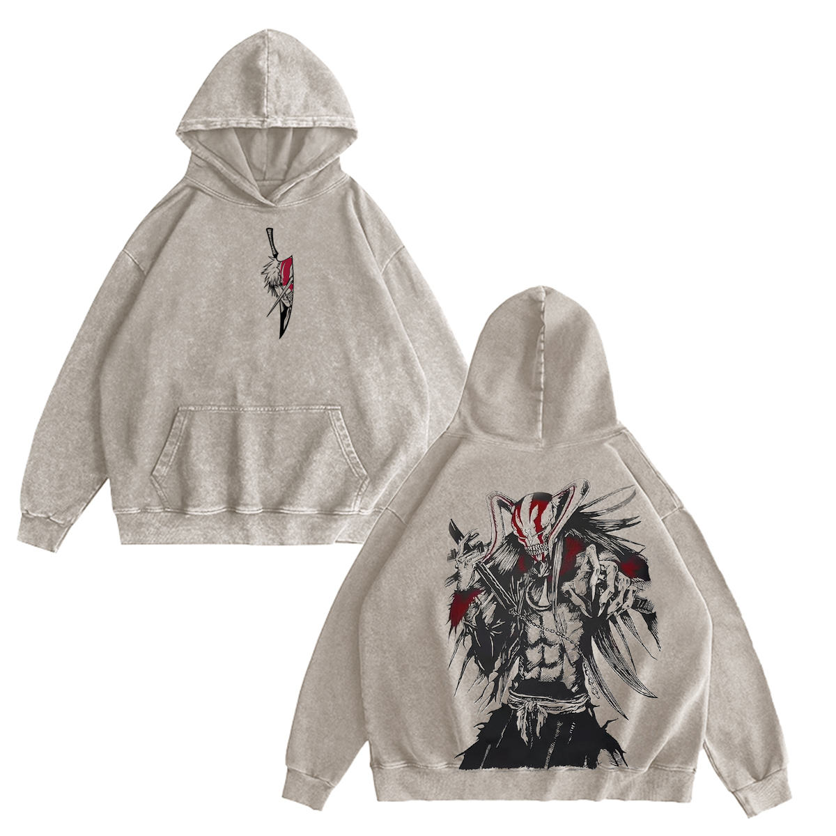 Bleach Ichigo Kurosaki Anime Washed T-shirt/Crewneck/Hoodie