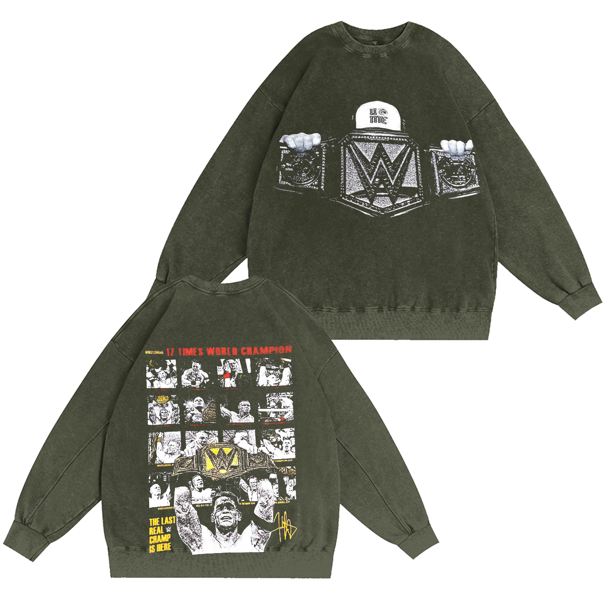John Cena 17x Champion WWE Legacy Oversized T-shirt/Crewneck/Hoodie
