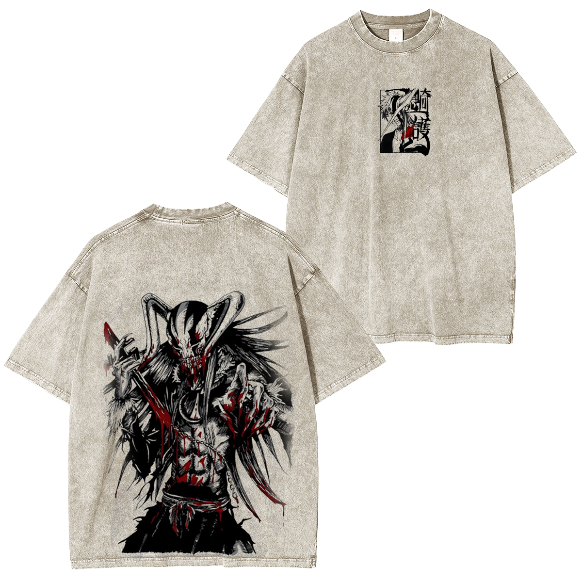 Bleach Ichigo Kurosaki Anime Washed T-shirt/Crewneck/Hoodie