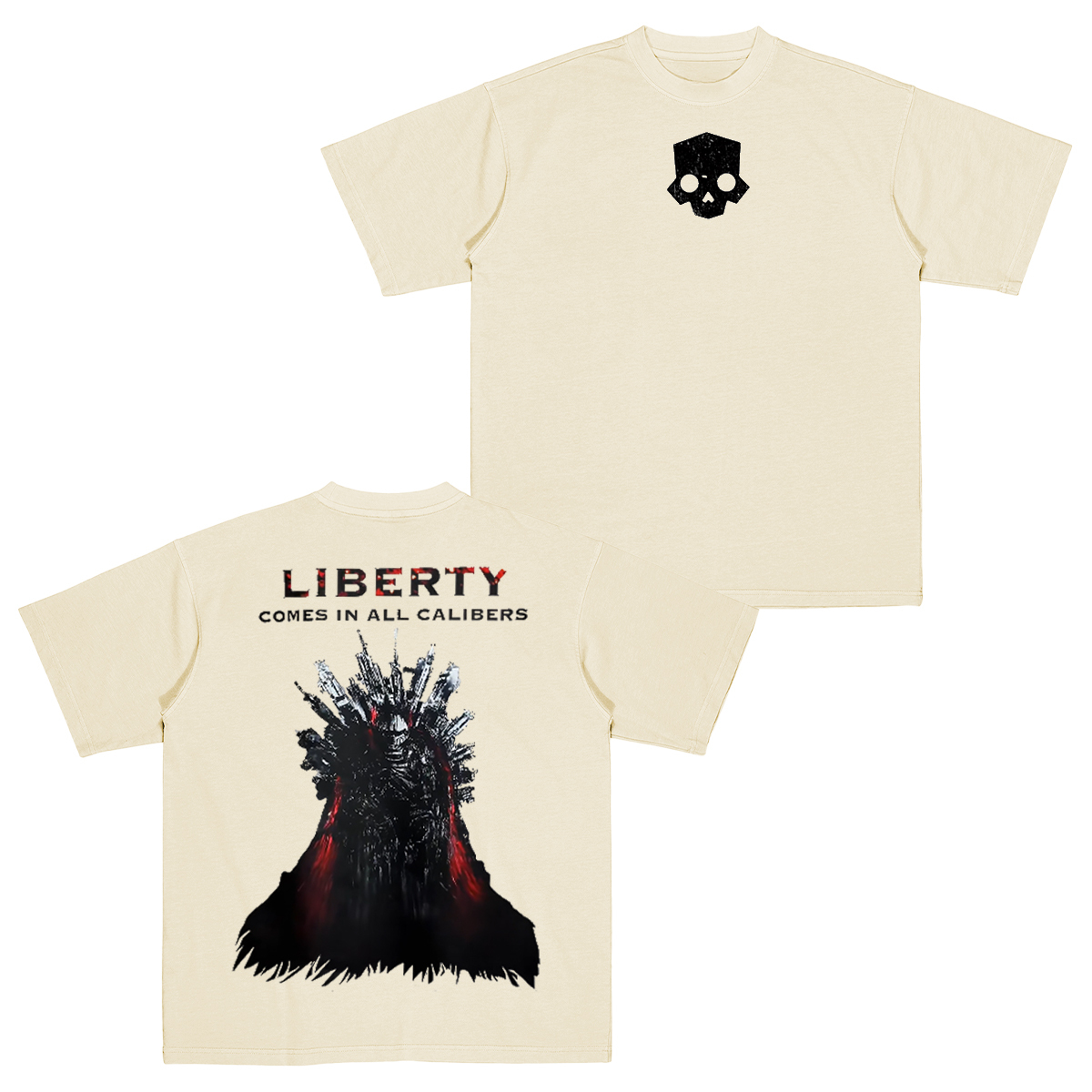 LIBERTY COMES IN ALL CALIBERS Unisex Washed T-Shirt