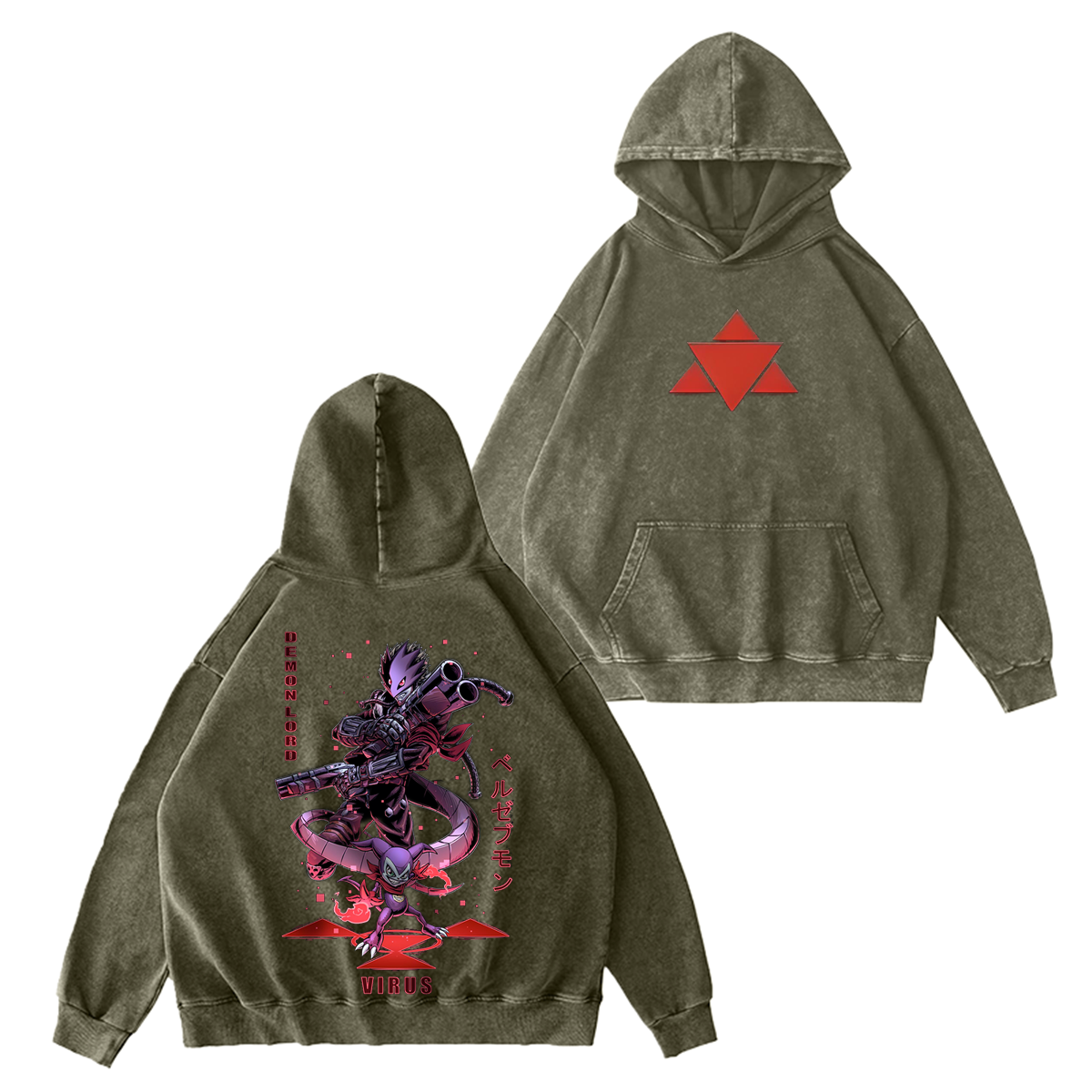 Digimon Beelzemon Vintage Washed T-shirt/Crewneck/Hoodie