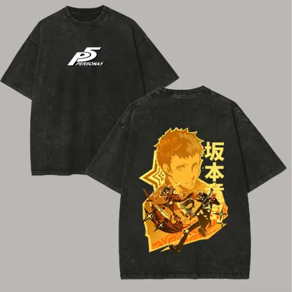 Persona 5 Printed Unisex Washed T-Shirt