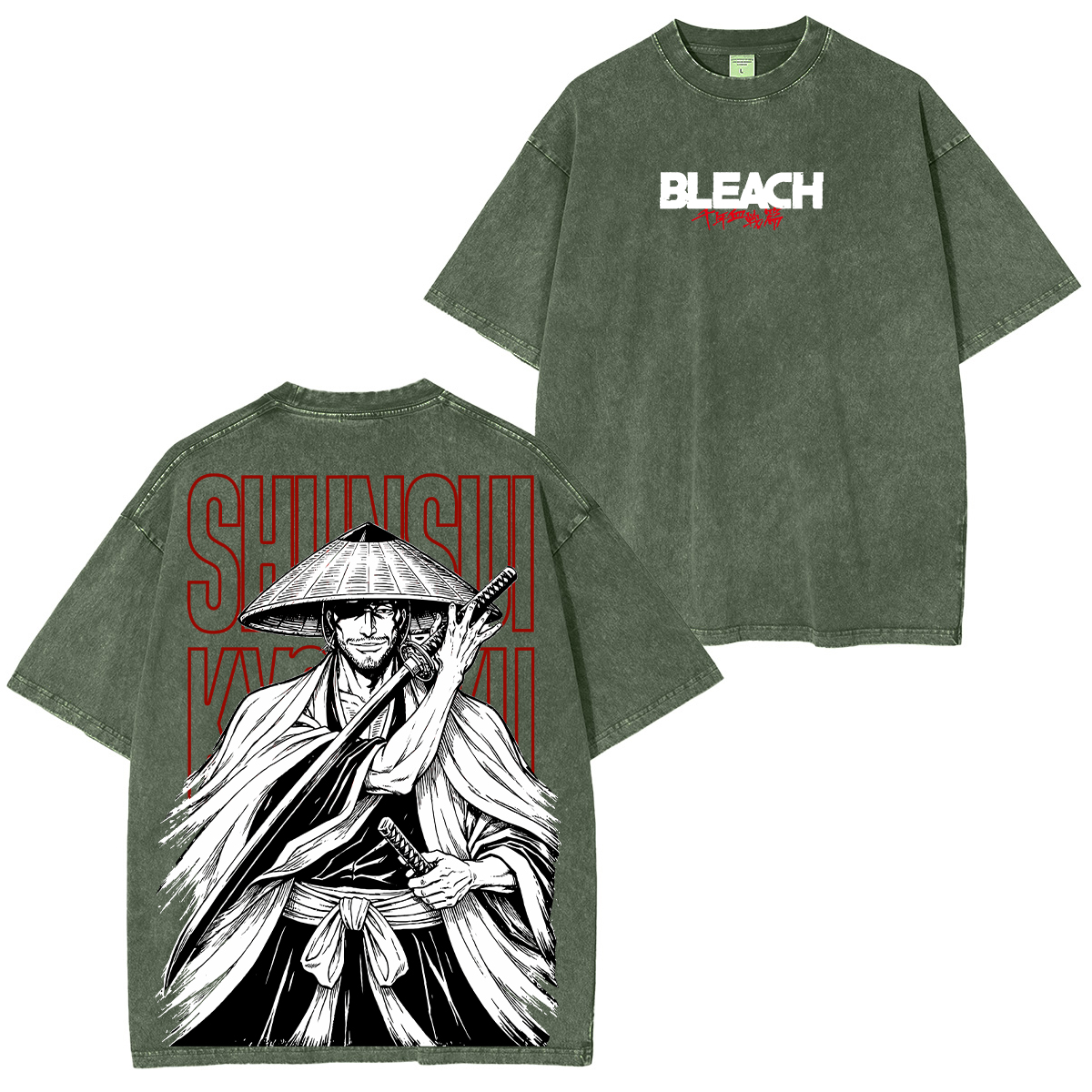 Bleach Shunsui Kyoraku washed T-shirt/Crewneck/Hoodie