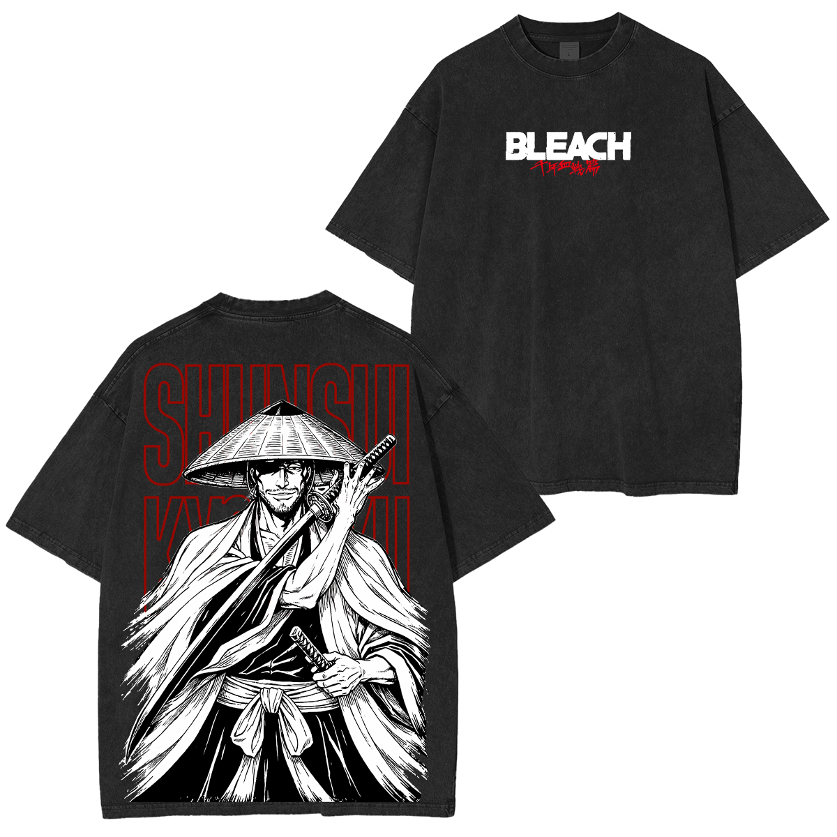 Bleach Shunsui Kyoraku washed T-shirt/Crewneck/Hoodie