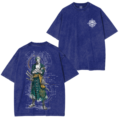 Sanji X Zoro X Luffy One Piece Unisex Washed T-Shirt