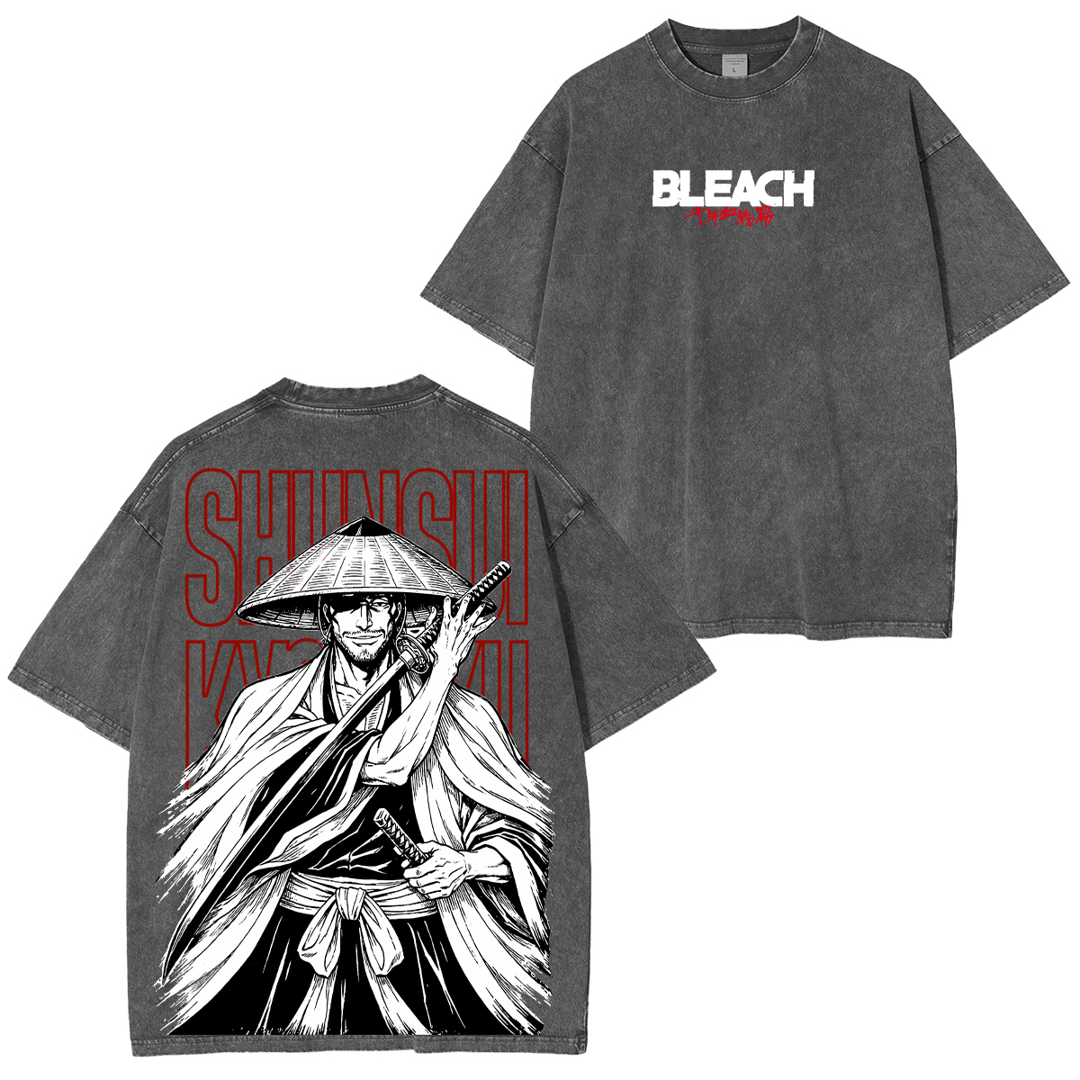 Bleach Shunsui Kyoraku washed T-shirt/Crewneck/Hoodie