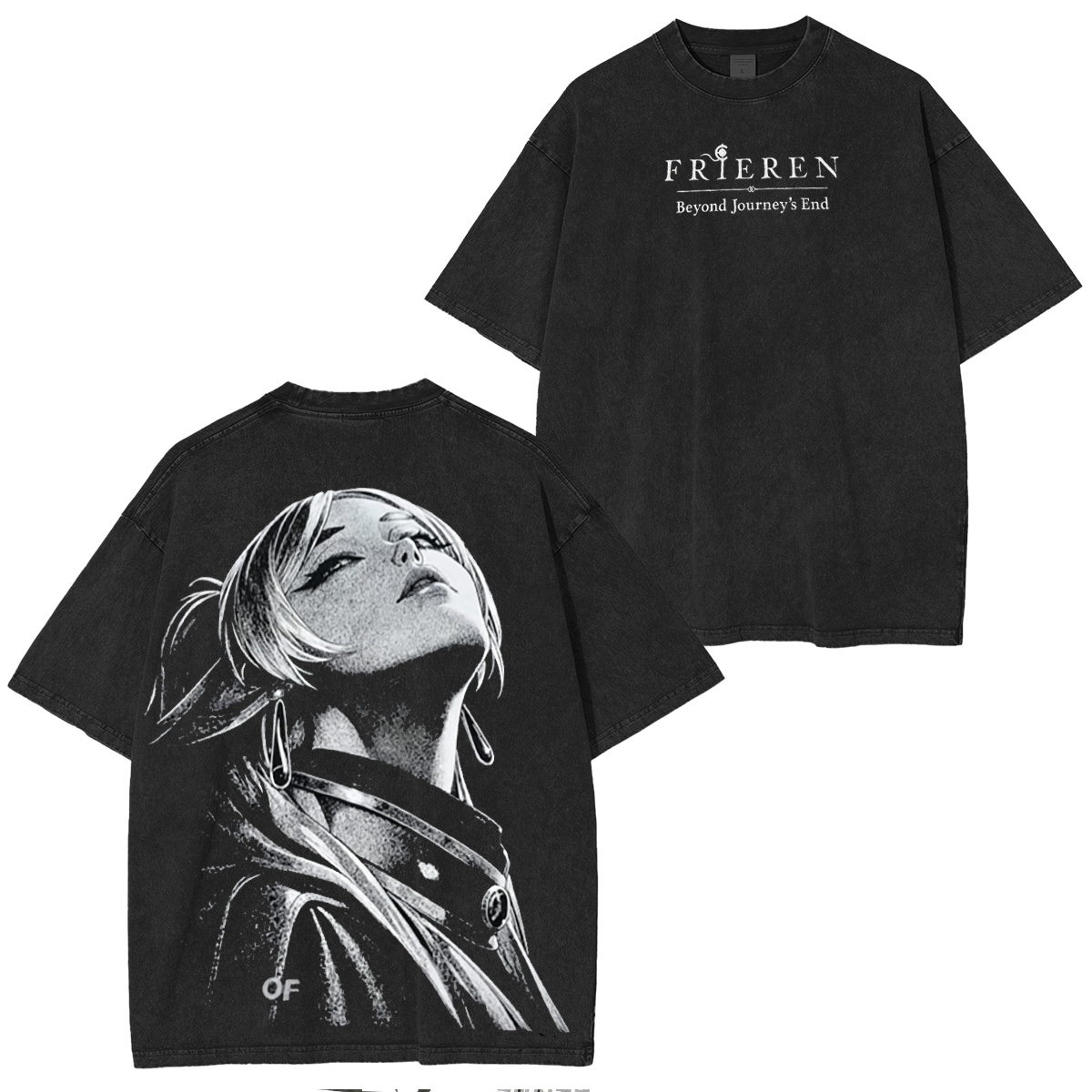 Frieren : Beyond Journey's Anime Unisex Washed T-Shirt
