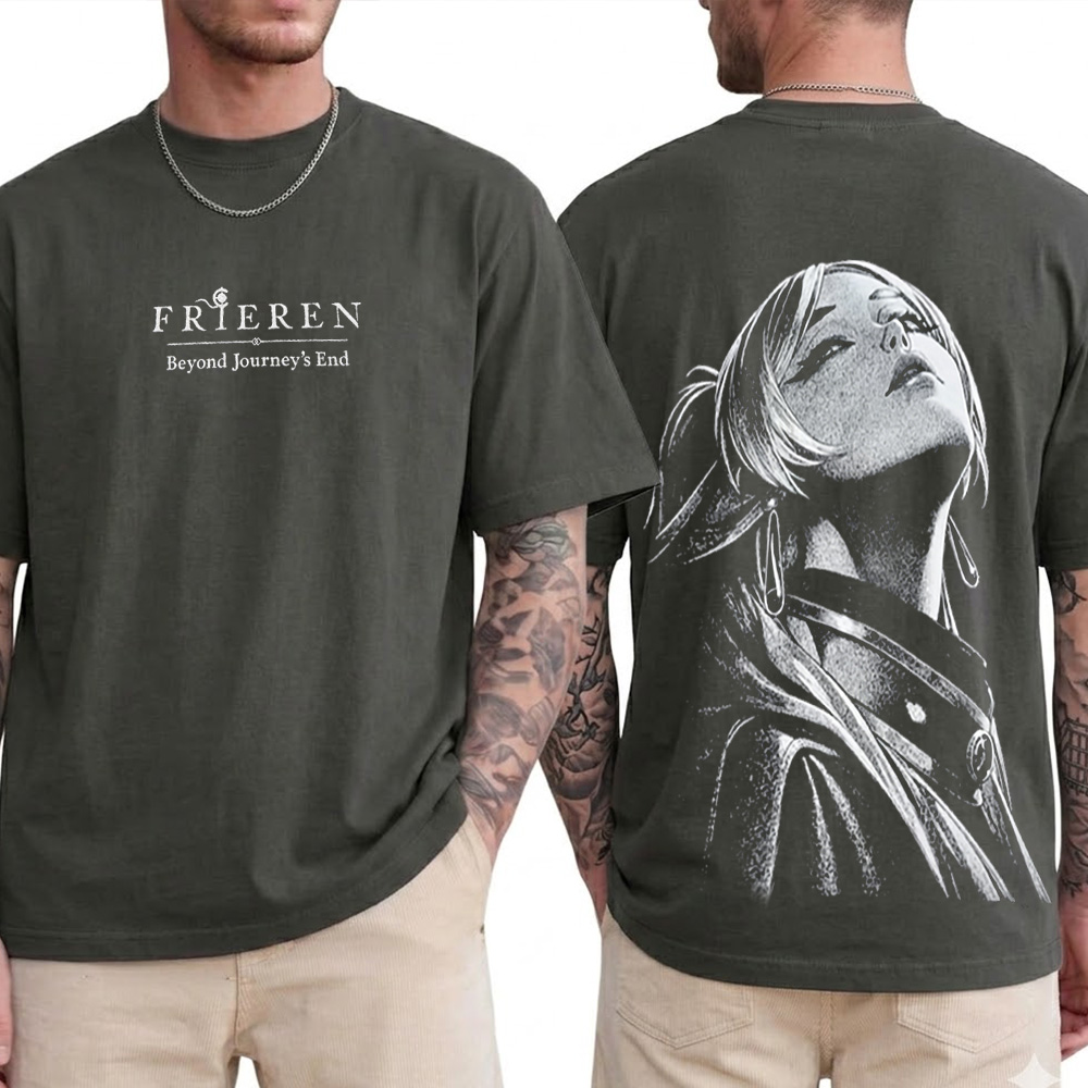 Frieren : Beyond Journey's Anime Unisex Washed T-Shirt