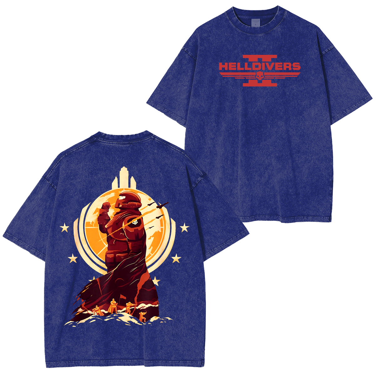 Helldiver 2 Game Unisex Washed T-Shirt
