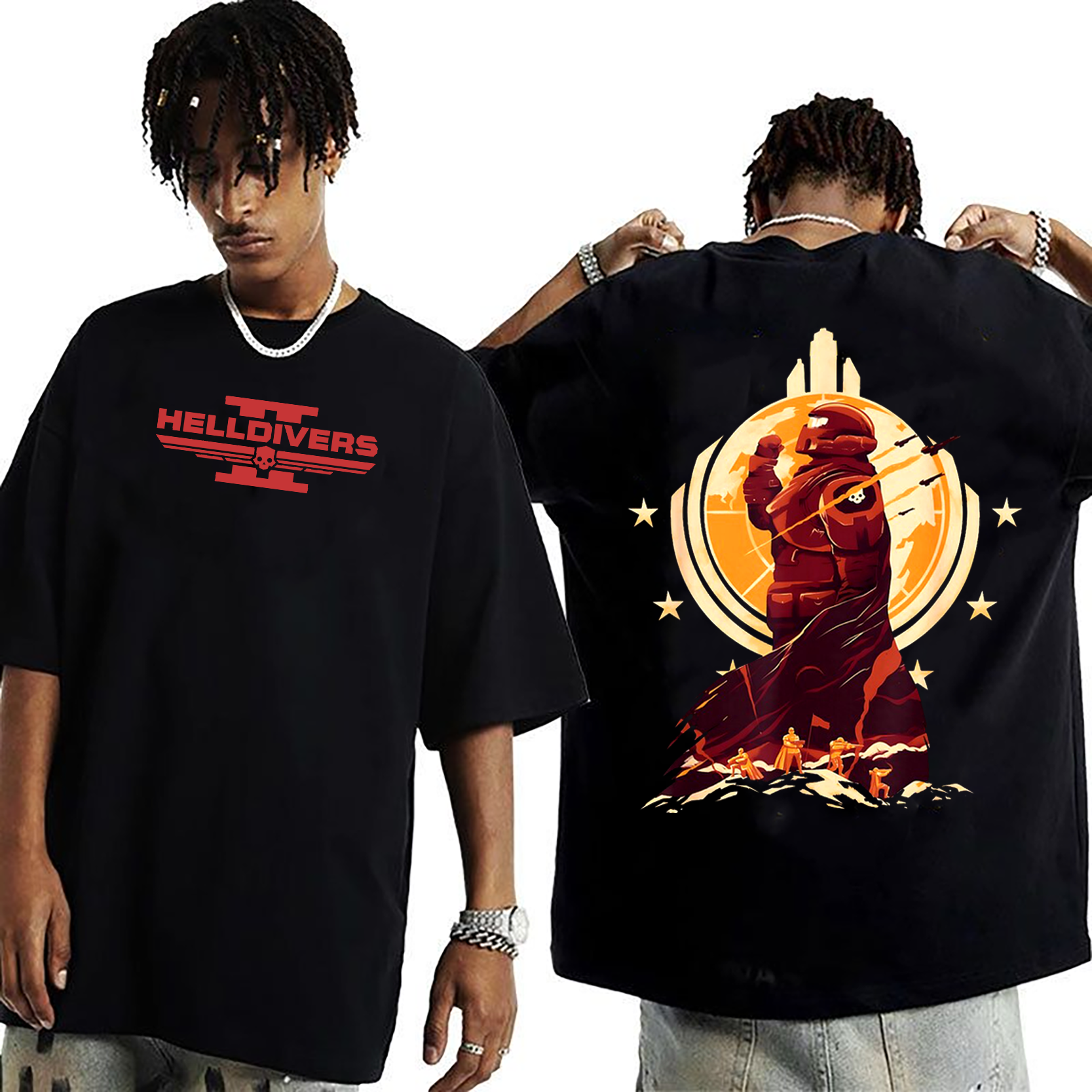 Helldiver 2 Game Unisex Washed T-Shirt
