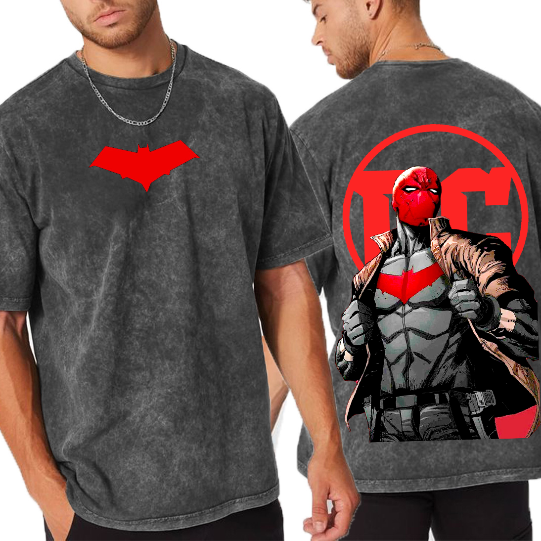 Red Hood Graphic Unisex Washed T-Shirt