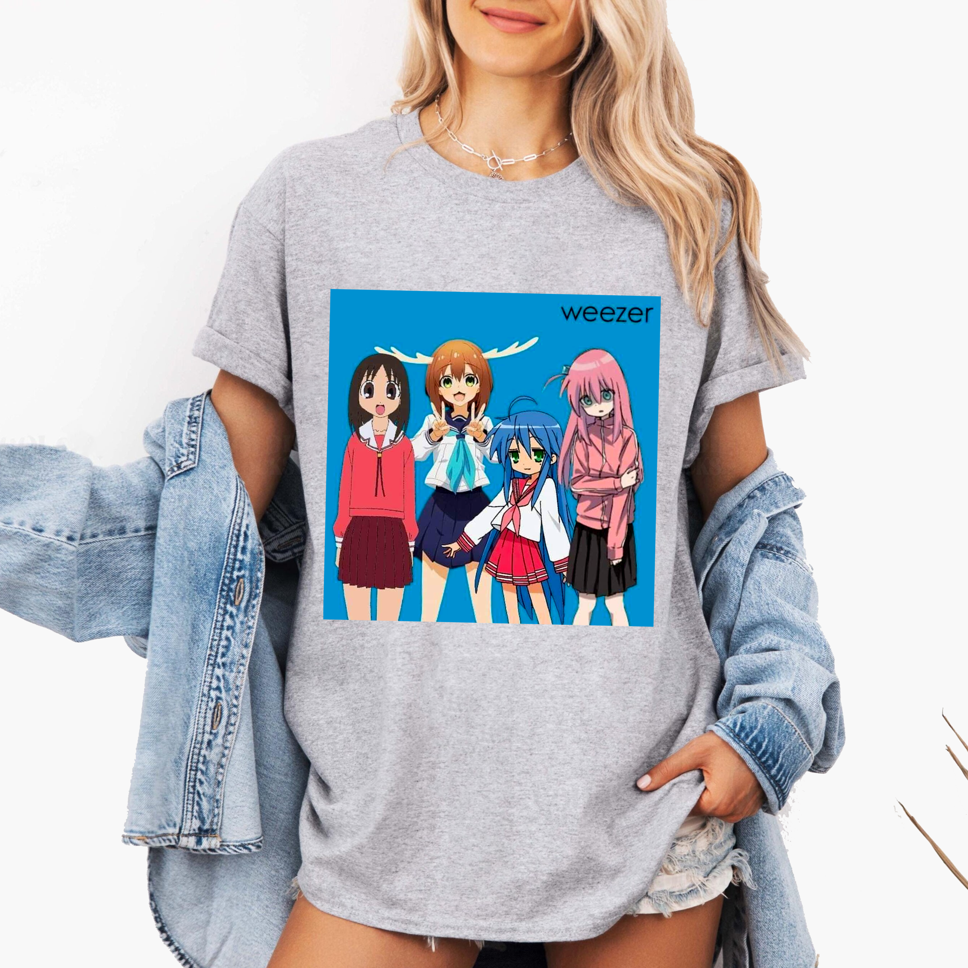 Weezer Nokotan Bocchi Osaka Konata Izumi Graphic Oversize Unisex Shirts/Crewneck/Hoodie