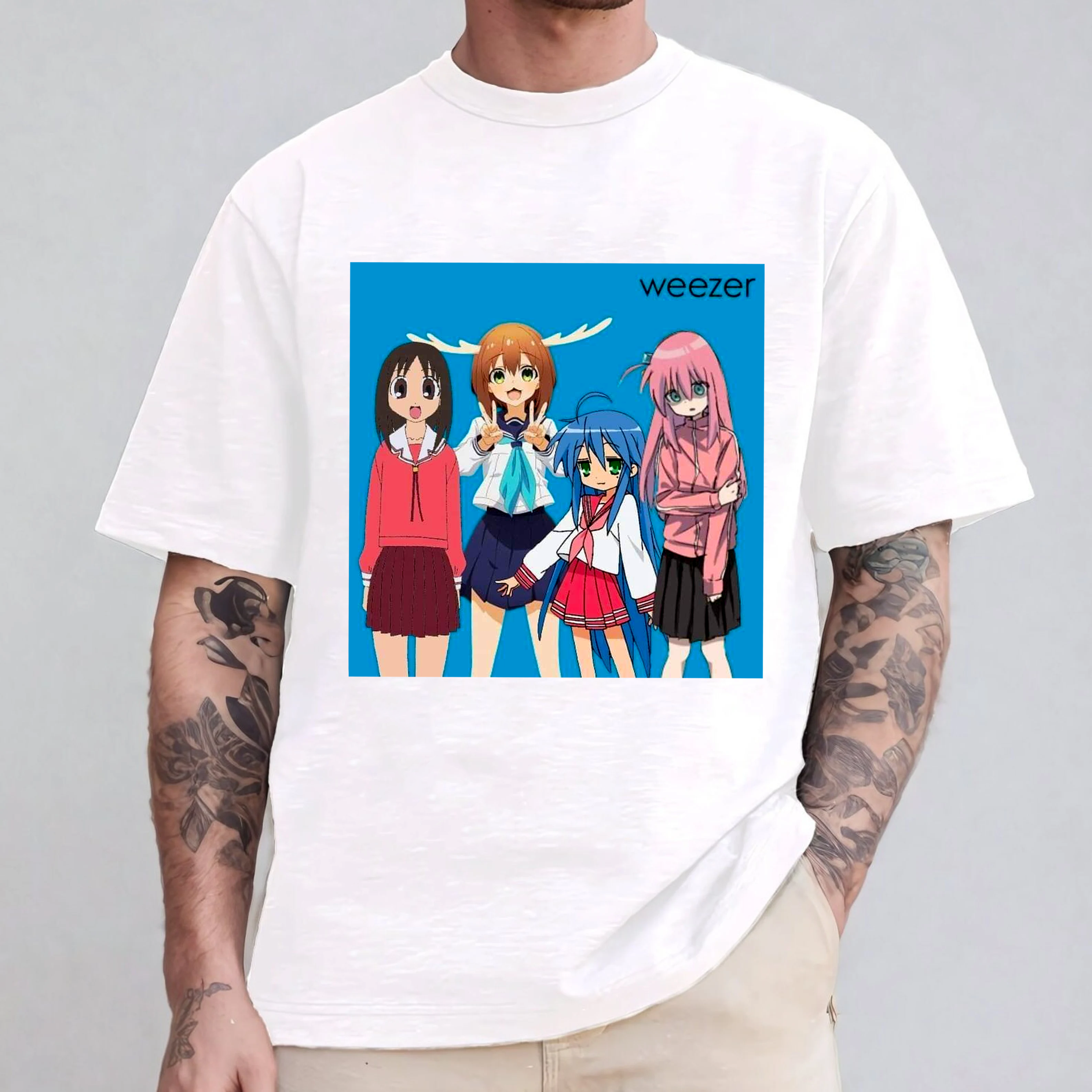 Weezer Nokotan Bocchi Osaka Konata Izumi Graphic Oversize Unisex Shirts/Crewneck/Hoodie