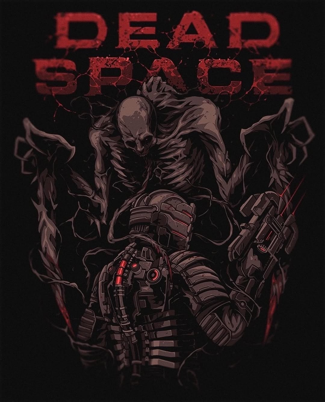 Retro The Dead Space Make Us Game Graphic Unisex Washed T-Shirt