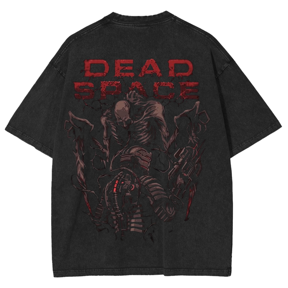 Retro The Dead Space Make Us Game Graphic Unisex Washed T-Shirt